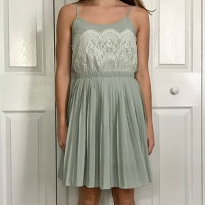 Cute Ivory Green Dress